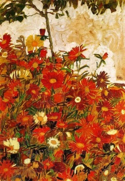 girlinlondon:  Field of Flowers 1910  Egon Schiele
