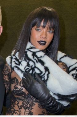 piercednipples:  Rihanna at the Jean Paul Gaultier Fashion Show in Paris, March 2014