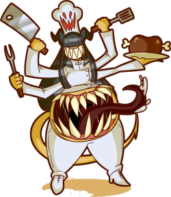 This was commissioned by someone on deviantART known as DaemonKing, and they wanted me to draw their character, Vinny the Demon Chef