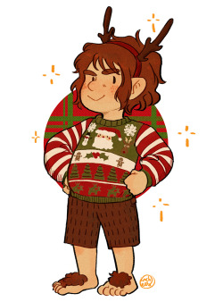 leupagus:  inchells:  For the latest letsdrawthehobbit prompt! Ugly holiday sweaters! My forte  IT’S THE MOST WONDERFUL SEASON OF ALL