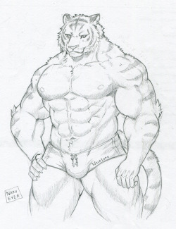 naruever:  practice drawing muscle Tiger 