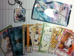 photo of vocaloid goodies from friend uwu