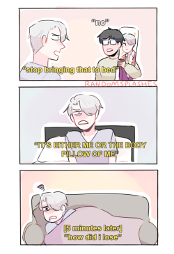 randomsplashes:  randomsplashes: when u compete against a body pillow of urself for ur fiance’s attention but u lose badly lmao (based on this) bonus: here’s another reason why that body pillow won lmao
