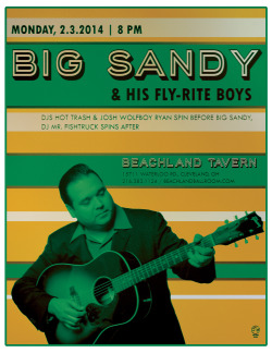 letsdanceon:  for those of you in the cleveland area: we will be playing records as the opening act for big sandy at the beachland tavern on monday, february 3rd! come check it out. 