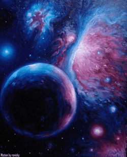 Rexisky:   Artwork: Orion Nebula By Corina Chirila  | Motion Effect By Rexisky Instagram
