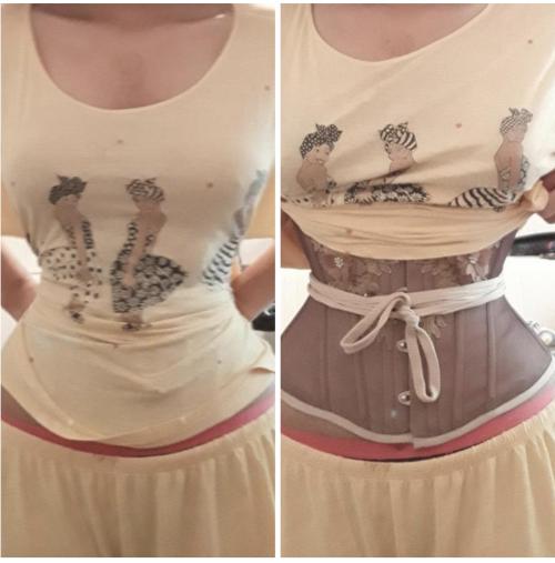 bustiers-and-corsets:  Just received an underbust corset from Etsy and I find it much more comfortable than my overbust MCC! It’s softer and fits better. From 28&quot; to 25&quot; but the inside might be smaller!