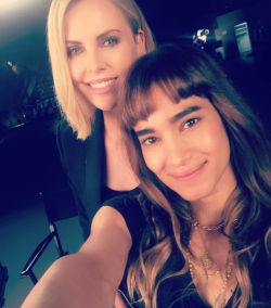 brittanynicki:  Sofia Boutella and Charlize Theron doing press for Atomic Blonde (2017)