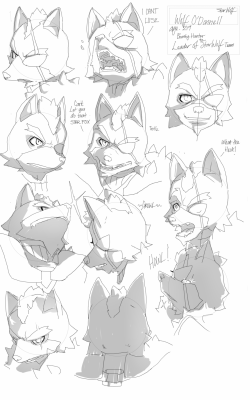 lylat-legacy:   STAR FOX - Lylat Legacy Conceptual Sketch [036] Wolf O’Donnell - face studies Illustration by Layeyes Follow for more like this and news  regarding the upcoming webcomic!  