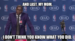 cap-kira:caliphorniaqueen:housewifeswag:ilikelivingintoday:Kevin Durant talks about his mom during MVP speech. yeah okay I’m ugly crying    this was so beautiful   Legit teared up. Sons are blessings to mothers