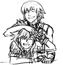 jeredu:  These dorks are super cute sometimes, especially in Nomura’s head apparently.  It’s a shame none of the shenanigans from the concept sketches made it into the game, especially the thing where Sora, Riku, and Kairi actually stay together