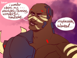 brbaltering: *pounds table* doomfist doomfist doomfi anyways all th panels took me forever 2 upload bc tmblr is jst. homophobic? i take forever 2 post anything bc my wifi is slow as all hell. bt YEAH i honestly cant wait 2 play akande and jst UPPERCUT