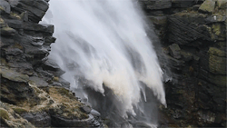 itscolossal:  Extreme Winds Cause a Waterfall