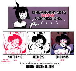 kindahornyart:  People have been asking me to open these again for a while now, so here we go.I’m opening around 6 slots for the main batch. And as always these are not first come first serve so don’t worry about that.You can contact me at hernzish@gmail.