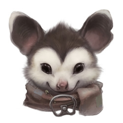 cleanfurries:  Possum portrait by silverfox5213  This is a bit out of order, but while I was searching for something else I found this freakin’ adorable opossum :P