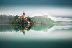 wanderlusteurope:  The stunning Lake Bled in Slovenia