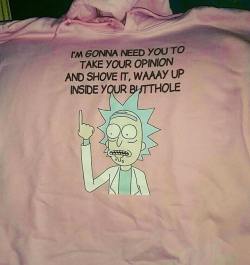 And the award for my new favourite item of clothing goes to.. 😂  #rickandmorty #ricksanchez #jumper #hoodie #rick #clothing #clothes #fatshion #cartoons #pink #clothesofinstagram #instafashion