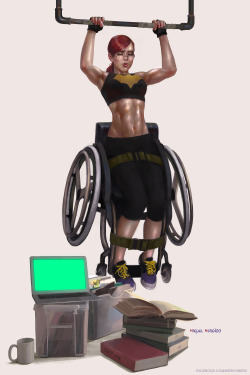 merkymerx:  Oracle workout. Inspired by Norman Rockwell and Adam Hughes. 