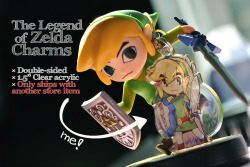 joodlez:★Store Update★NEW! Wind Waker charms &amp; improved Link/Ravio charmSave ŭ.50 on Wind Waker charms by getting them as a setSave Ū on Link/Ravio charms with the purchase of my fanbookSale on all postcards! ŭ　&gt;ū  ₍₍٩( ᐖ  )۶₎₎♪
