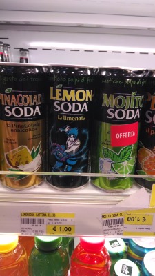 -blunt: 2percentmint:  What is this? Why is Sasuke Uchiha on a lemon soda in an Italian minimart? None of the other sodas are like this.  sasuke spent most of his time being a sour little bitch is why 