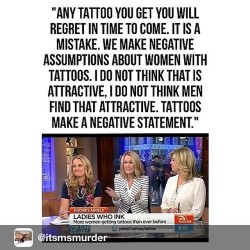tatubaby:  Repost from @itsmsmurder by #instarepost app @igrepost_app, I’m appalled that someone would so publicly voice such ridiculous judgmental views on a topic they clearly know nothing about… Women need to stop judging other women &amp; stop