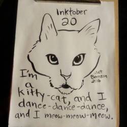Portrait of Ralph for Inktober.  #inktober #ink #meow #drawing #art #animalportrait #animal #cat #artistsoninstagram #artistsontumblr #pentelbrushpen #pentel