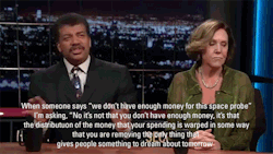 nintendo-kid:  gailsimone:  burekevan:  Dr. Neil deGrasse Tyson on the defunding of NASA.  Wow. Fantastic.  Its so true though   Preach it, Brother.