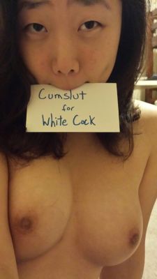 whoresmilfsdegraded:  Another dumb chink only good for one thing  An honest woman, ever white should own a few married chinks sluts. There husbands can sexually please each other as we breed their wives.