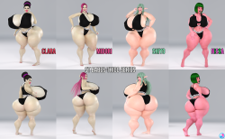 ST BABES-THICC Series 2Here is the 2nd group of ST Babes for the ST BABES-THICC collection. I will be doing a set of 8 babes per group. I will most likely do every character in these outfit. So there is a chance to see you favorite ST babes. In this set
