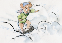 briskby:  Oops, fell asleep before I posted this.Ink tober Day 5: Kit Cloudkicker from Disney’s Talespin