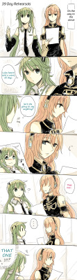 rxbd:  Comic by: 悠yuSaw this comic and was OMG Negitoro raburabu ♥~! Miku &amp; Luka are just too damn perfect for each other! But since it was in Chinese, (and I just NEEDED to know what they were saying) I used my rusty Chinese language skills