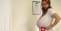 thankyoogod:  Â The naughty young doctor couldnâ€™t but notice that his new Polish nurse possessed a rather magnificent pair of huge breasts.. 