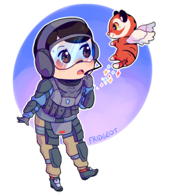 fridgeot:  A cute commission I did for @eclipsecomics ! Ying and The Flying Tiger Charm. Based off of my Mute and Dusky drawing!