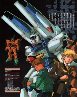 animarchive:    Newtype (10/1993) - Mobile Suit Victory Gundam illustrated by Hiroshi Ōsaka.  