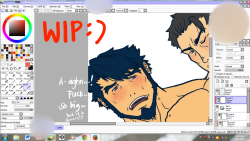 myrandomstrawberries:  Hey! It’s another NSFW OC art! It’s Junichi with a special partner… WIP
