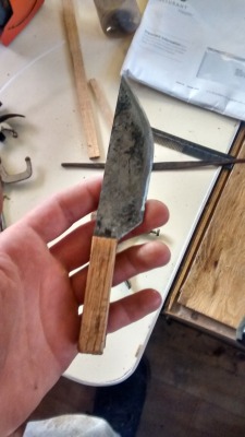 knifepics:  Chris johns a fish knife I made for my dad from 1060 steel