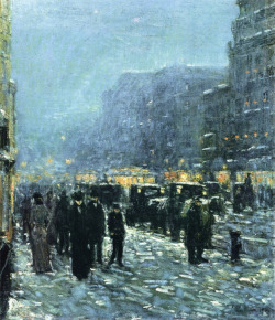 impressionism-art-blog:Broadway and 42nd Street, 1902, Childe Hassam
