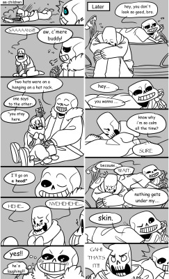 maro-k-tovara:  sO @askbabybones had this question, I think it was “does baby papyrus like puns” or something, and I was just thinking,,, what if papyrus DID ABSOLUTELY love the jokes, but thought’s he’s too old for it bUT HE SECRETLY OF COURSE