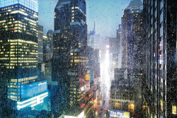 platea:  Cities In The Rain by Christophe Jacrot New York City New York City Paris Paris Hong-Kong Tokyo 