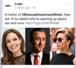 evilfeministfromspace:  hangontothevine:  “Monosexism and biphobia aren’t real” just some things i saw on fb tonight followed up by some fact checking.   On LogoTV’s Facebook page, no less. Proof that biphobia exists in gay spaces. 