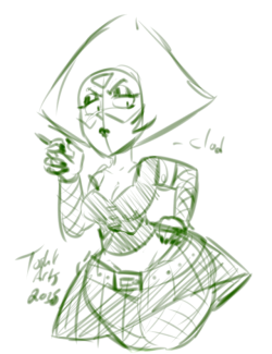 toshkarts:I’m on a bit of a Peridot kick right now, and I saw @cubedcoconut did a gothed  up Peri so…You know I had to do it.