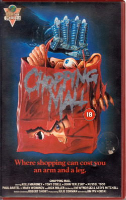 Chopping Mall, Directed by Jim Wynorski, VHS tape (First Choice Video, 1986) From a charity shop in Nottingham.