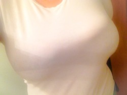 36hbombs:  If I was at a strip club, would you mistake me for a dancer? I think I could make some bank! Would you make it rain on me? btw this an old H cup bra. I wore it last night so I could explode out of my low cut top.