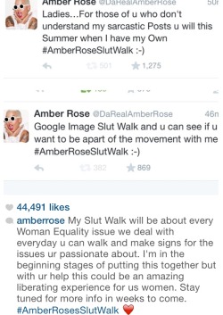 Lookbackatyouforwhat:queenbambam:cj924:  Seventeeneblack:amber Rose Feminism On Instagram