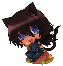 ticktoast:  decided to do an asato for my theme to match my konoe~ this one is yuupon’s asato chibi for the lamento one coin figures this was the biggest pain in the butt ever because the original scan was such poor quality that i basically had to redraw