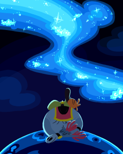 omnia-volo:  wander over yonder  I love it now! why i didn’t see this before. It soooo funny!!  And I need to practice a background. 