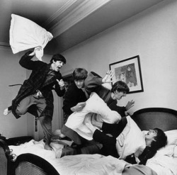 Just the lads having a spot of fun (The Beatles during their trip to America to appear on The Ed Sullivan Show, 1964)