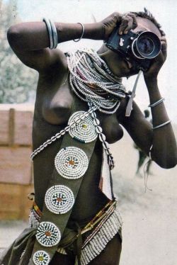 yagazieemezi:  &ldquo;Say cheese ..&rdquo;. Turkana girl || Scanned postcard; published by Frank Ltd, Mombasa 