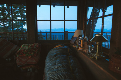 forrestmankins:  Alex’s bag, mine, and the lookout we stayed in last night.