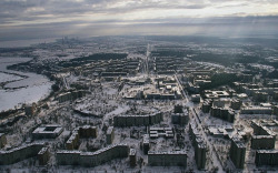 sixpenceee:    Pripyat City  Pripyat city in the Ukraine once housed the families of thousands of men and women working at the nearby Chernobyl Nuclear Power Plant. But on 26 April 1986 disaster struck when an explosion at the plant caused radiation to