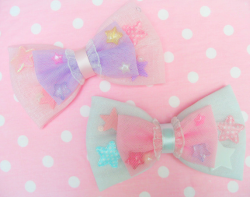 aishite-angel:Star POP Cutie Hair Bows | Use the discount code angel for 5% off your entire purchase!Please do not remove the caption!